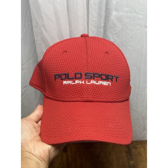 Authentic Ralph Lauren Performance Mens Size L/XL Ball Cap Hat Sport Polo Red - Picture 1 of 8
